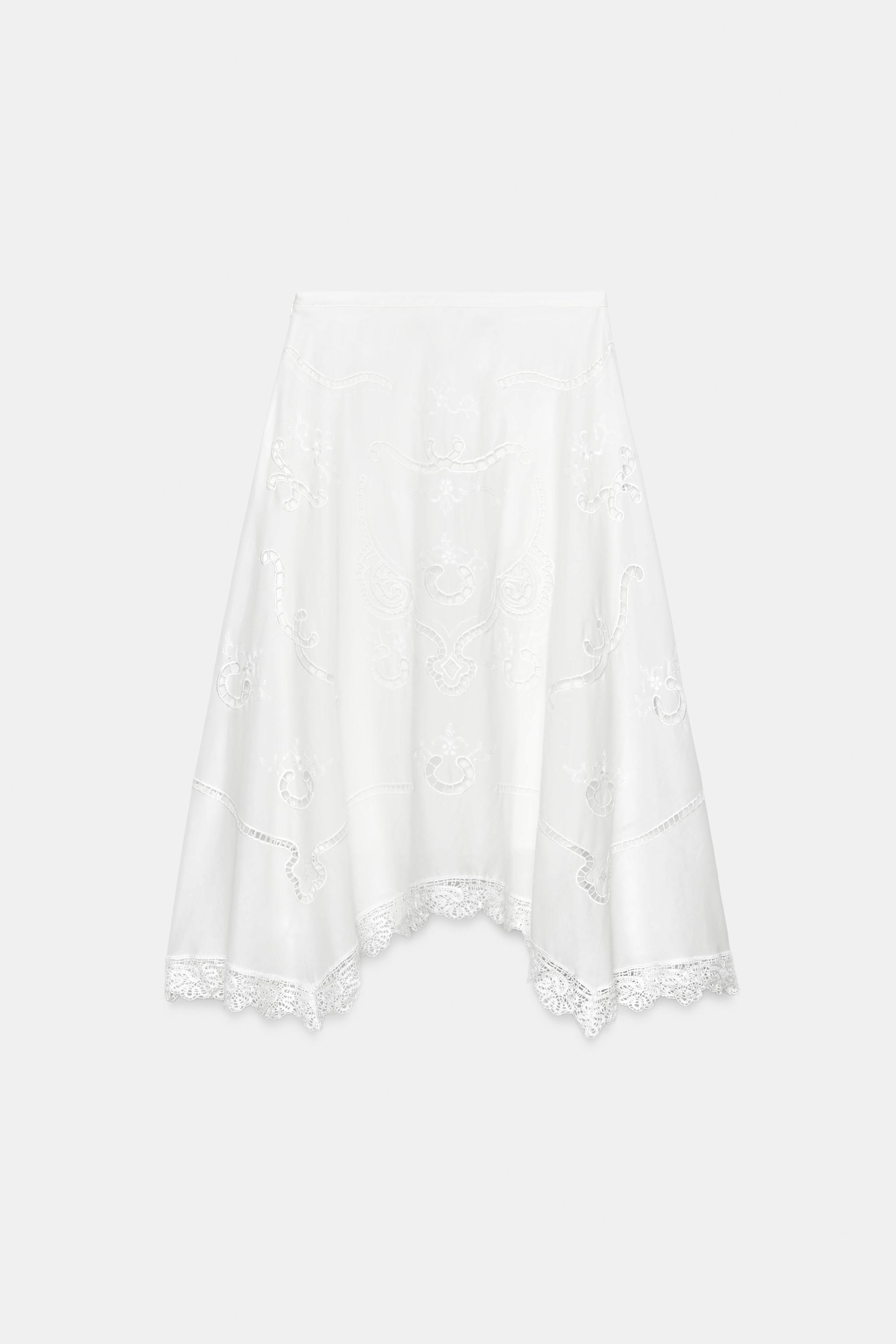 ZW COLLECTION EMBROIDERED ASYMMETRIC SKIRT